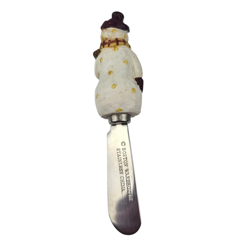 Debbie Mumm Snowman Spreader Knives Set Holiday Winter Cheese Spreaders‎